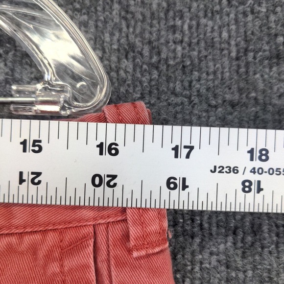 J. Crew Men's Chino Shorts Red Size 33 Slash Pockets 100% Cotton - Picture 8 of 10